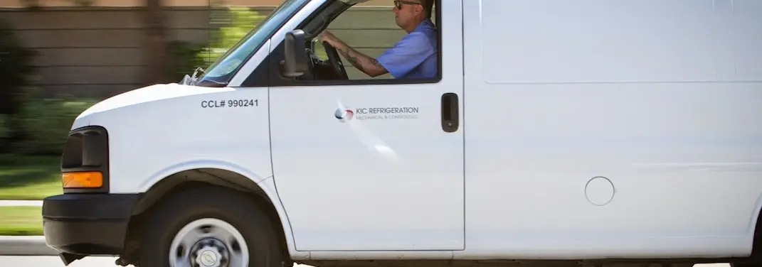 KIC Refrigeration service vehicle serving Mayfield area